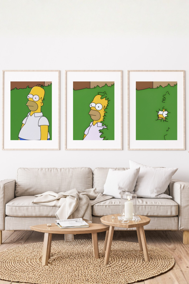 Homer in the Bush – Printable Wall Art Set