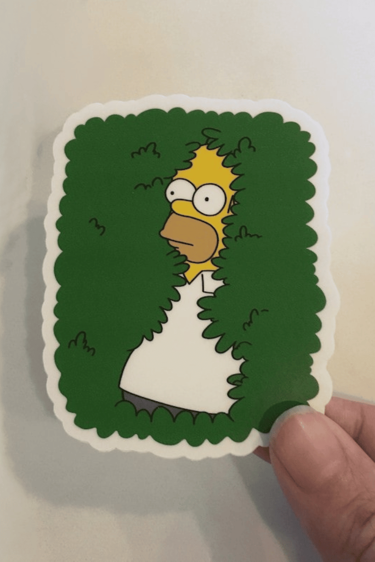 Homer Bushes Meme Waterproof Sticker